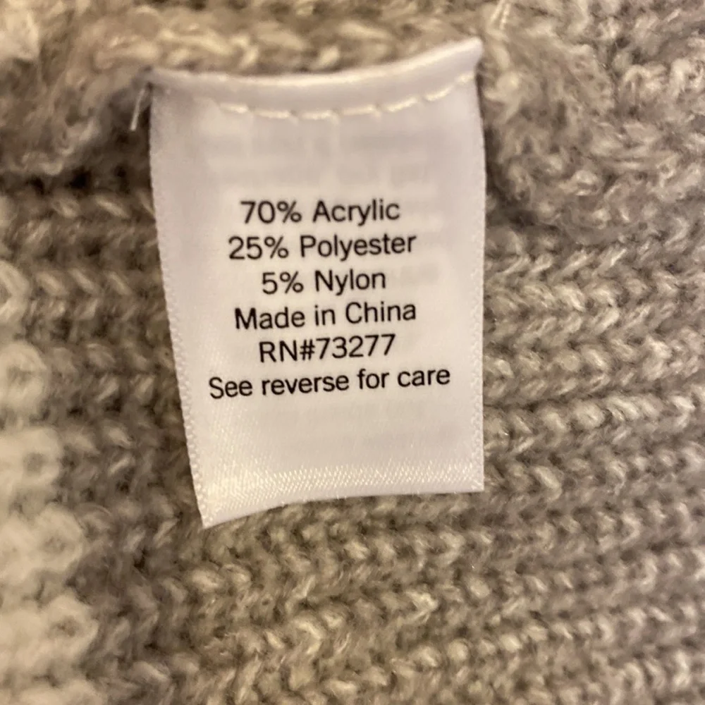 9 West Size Medium Striped Cardigan Sweater - Picture 3 of 5